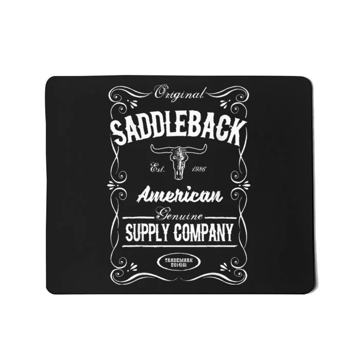 Saddleback Western White Logo Lightweight Graphic Mousepad