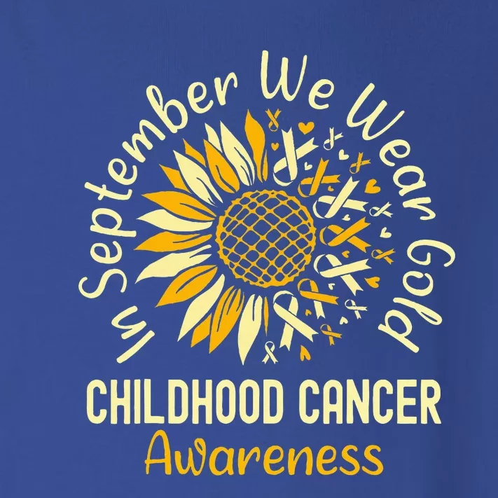 September We Wear Gold Sunflower Childhood Cancer Awareness Toddler Long Sleeve Shirt