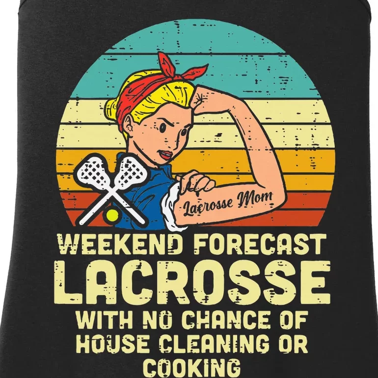 Strong Woman Weekend Forecast Lacrosse Mom Lax Mama Ladies Essential Tank