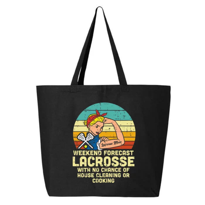 Strong Woman Weekend Forecast Lacrosse Mom Lax Mama 25L Jumbo Tote