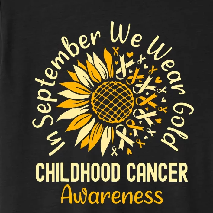 September We Wear Gold Sunflower Childhood Cancer Awareness ChromaSoft Performance T-Shirt