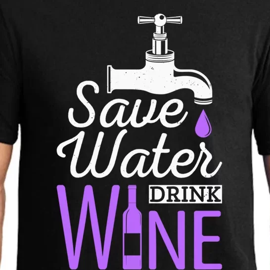 Save Water Wine Fun Party Ing Wine Bottle Gift Pajama Set