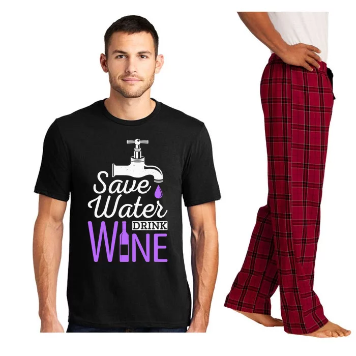 Save Water Wine Fun Party Ing Wine Bottle Gift Pajama Set