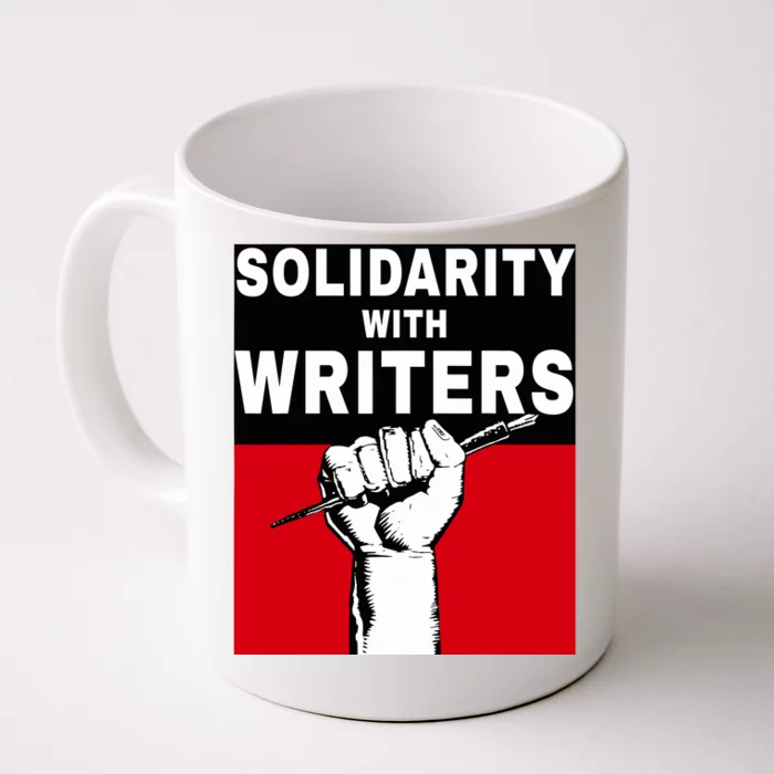 Solidarity With Writers Guild Of America On Strike Front & Back Coffee Mug