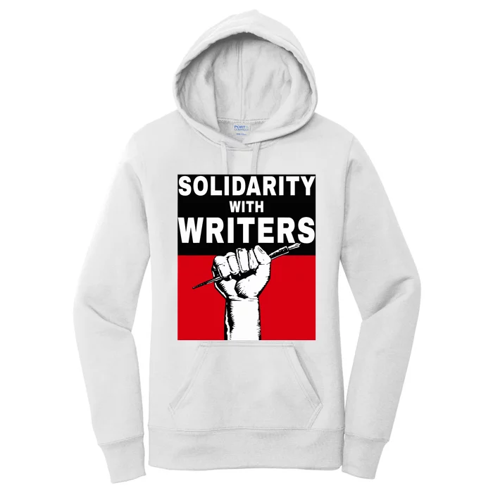 Solidarity With Writers Guild Of America On Strike Women's Pullover Hoodie