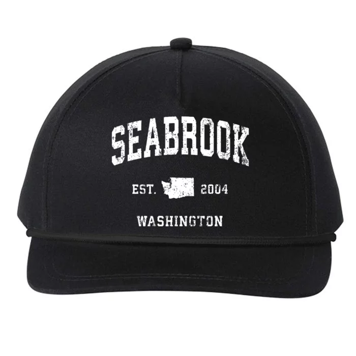 Seabrook Washington Wa Vintage Athletic Sports Snapback Five-Panel Rope Hat