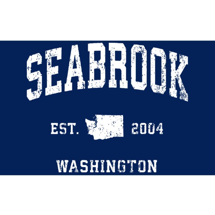 Seabrook Washington Wa Vintage Athletic Sports Bumper Sticker