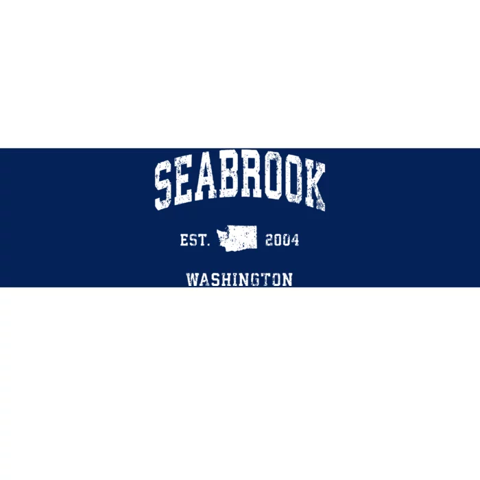 Seabrook Washington Wa Vintage Athletic Sports Bumper Sticker