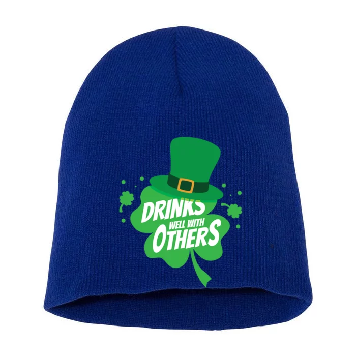 S Well With Others Funny Sarcastic Clover Meaningful Gift Short Acrylic Beanie