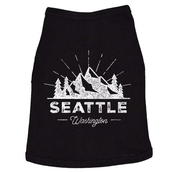 Seattle Washington WA Vintage Hiking Retro Doggie Tank