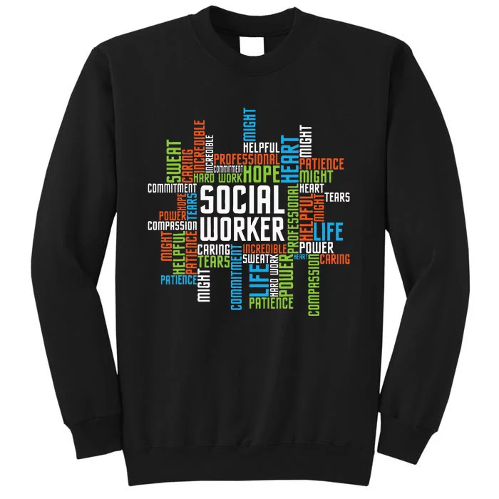 Social Worker Word Cloud Appreciation Social Work Sweatshirt