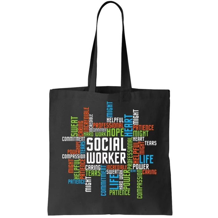 Social Worker Word Cloud Appreciation Social Work Tote Bag