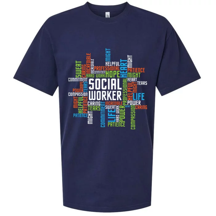 Social Worker Word Cloud Appreciation Social Work Sueded Cloud Jersey T-Shirt