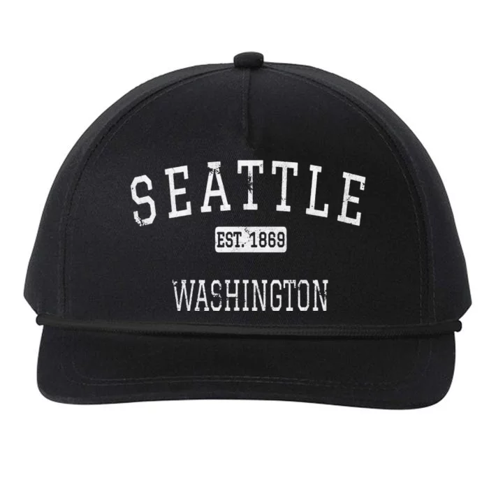 Seattle Washington WA Vintage Snapback Five-Panel Rope Hat