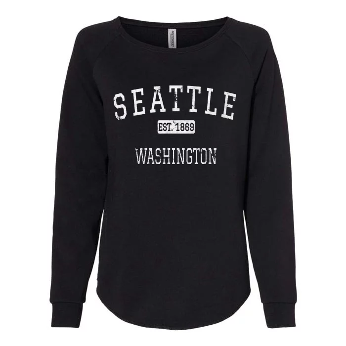 Seattle Washington WA Vintage Womens California Wash Sweatshirt