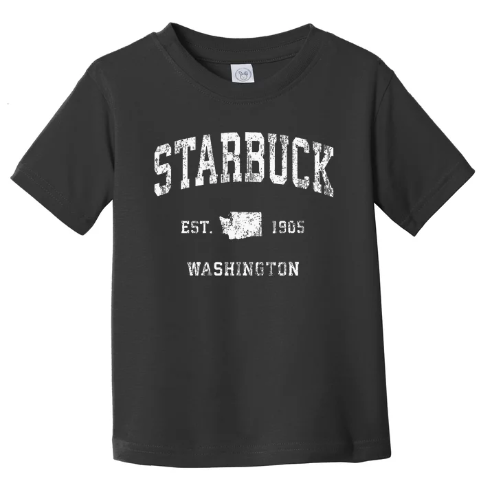 Starbuck Washington Wa Vintage Athletic Sports Design Toddler T-Shirt