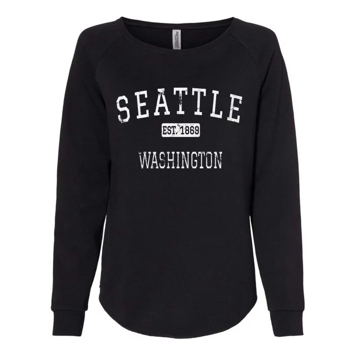 Seattle Washington Wa Vintage Womens California Wash Sweatshirt