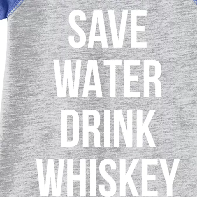 Save Water Whiskey Lover Great Gift Infant Baby Jersey Bodysuit