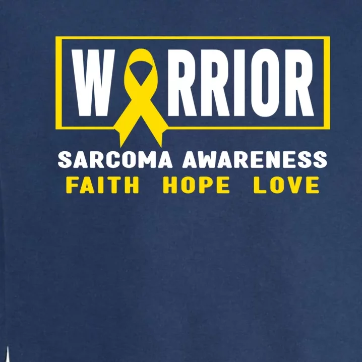 Sarcoma Warrior Yellow Ribbon Sarcoma Cancer Awareness Funny Gift Garment-Dyed Sweatshirt