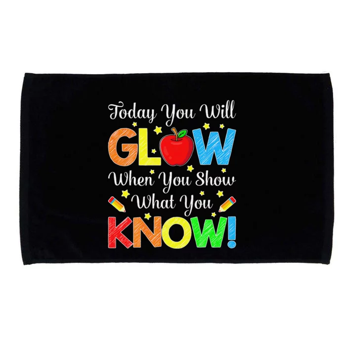 Show What You Know Funny Exam Testing Day Teachers Microfiber Hand Towel