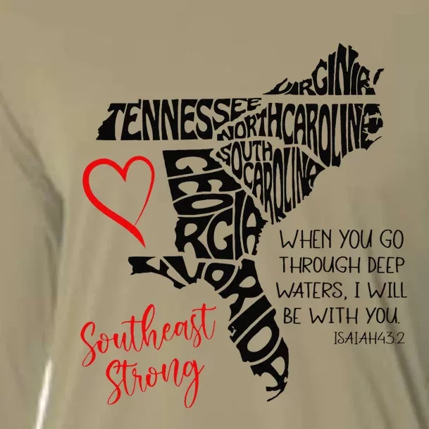 Southeast When You Go Through Deep Waters ILl Be With You Cooling Performance Long Sleeve Crew