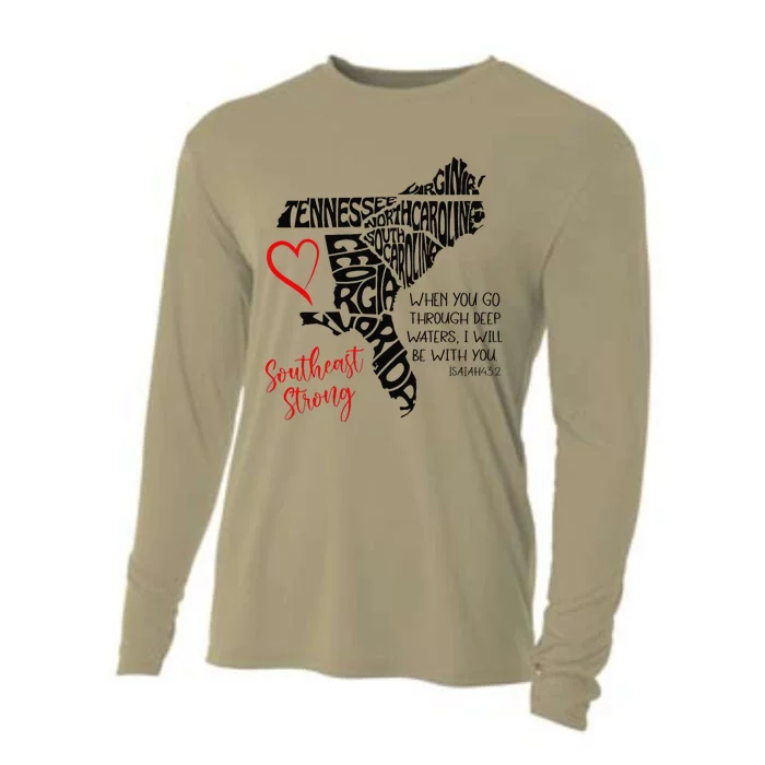 Southeast When You Go Through Deep Waters ILl Be With You Cooling Performance Long Sleeve Crew