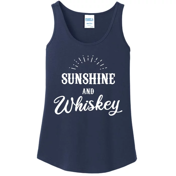 Sunshine Whiskey You Are My Sunshine Vacation Drinking Ladies Essential Tank