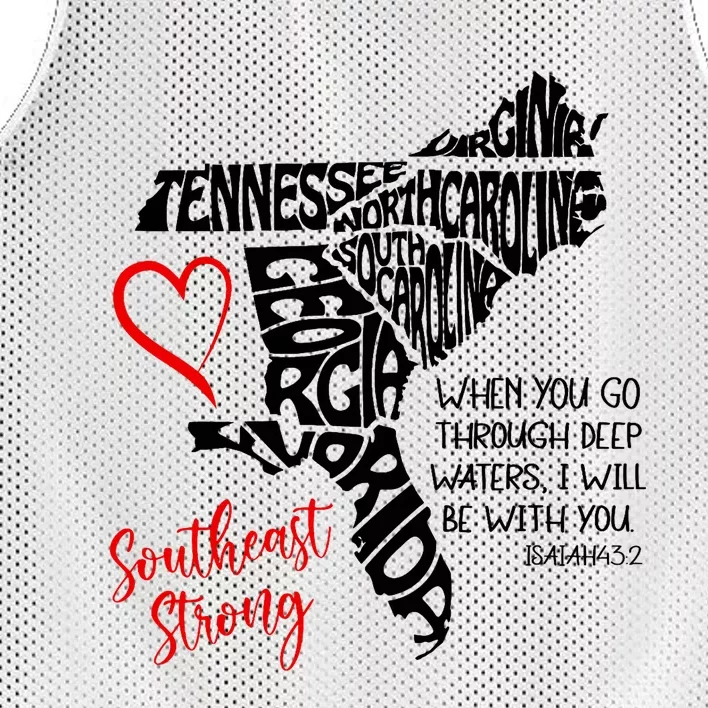 Southeast When You Go Through Deep Waters ILl Be With You Mesh Reversible Basketball Jersey Tank