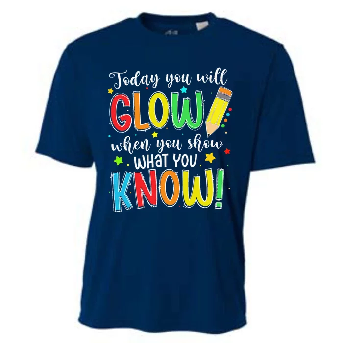 Show What You Know Test Testing Day For Teacher Cooling Performance Crew T-Shirt