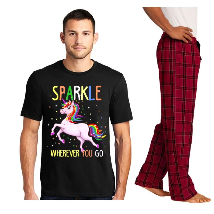 Sparkle Wherever You Go Unicorn Lovers Gift Pajama Set