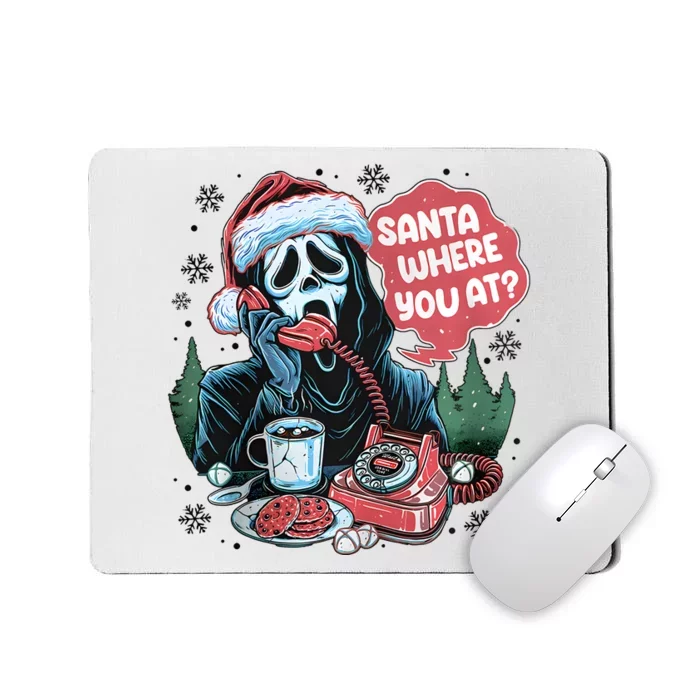 Santa Where You At Horror Characters Merry Christmas Mousepad