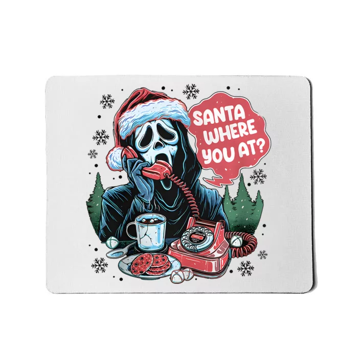 Santa Where You At Horror Characters Merry Christmas Mousepad