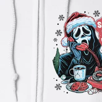 Santa Where You At Horror Characters Merry Christmas Full Zip Hoodie