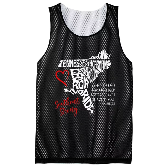 Southeast When You Go Through Deep Waters ILl Be With You Mesh Reversible Basketball Jersey Tank