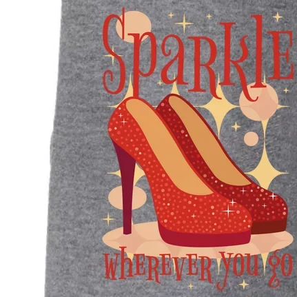 Sparkle Wherever You Go Red Heels Gift For Her Doggie 3-End Fleece Hoodie