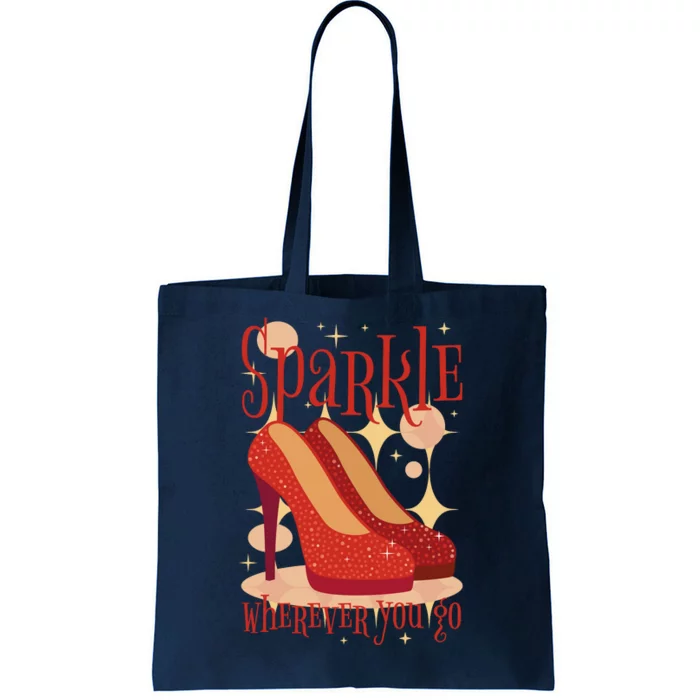 Sparkle Wherever You Go Red Heels Gift For Her Tote Bag