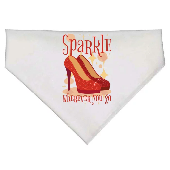 Sparkle Wherever You Go Red Heels Gift For Her USA-Made Doggie Bandana