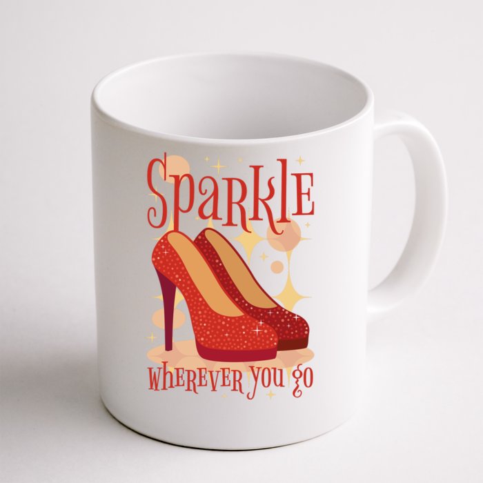 Sparkle Wherever You Go Red Heels Gift For Her Front & Back Coffee Mug