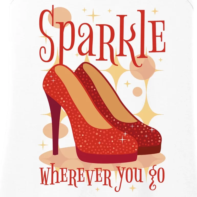 Sparkle Wherever You Go Red Heels Gift For Her Ladies Essential Tank