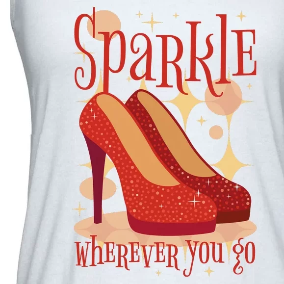 Sparkle Wherever You Go Red Heels Gift For Her Ladies Essential Flowy Tank