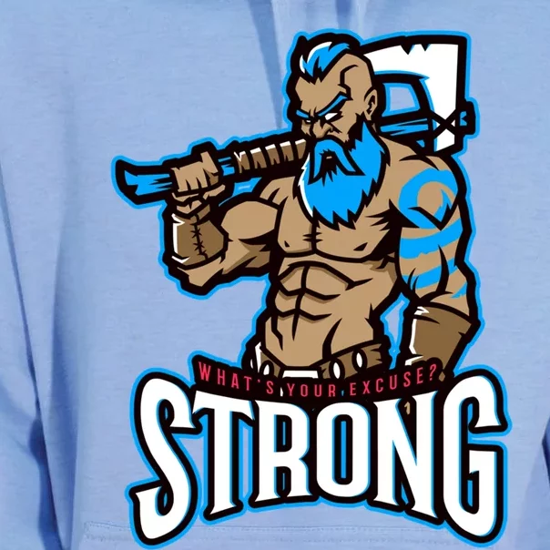 Strong What's Your Excuse? Strong Powerlifter Bodybuilder Cool Gift Unisex Surf Hoodie