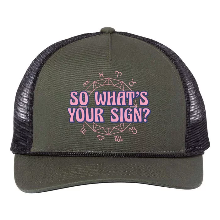 So What's Your Sign Zodiac Retro Rope Trucker Hat Cap