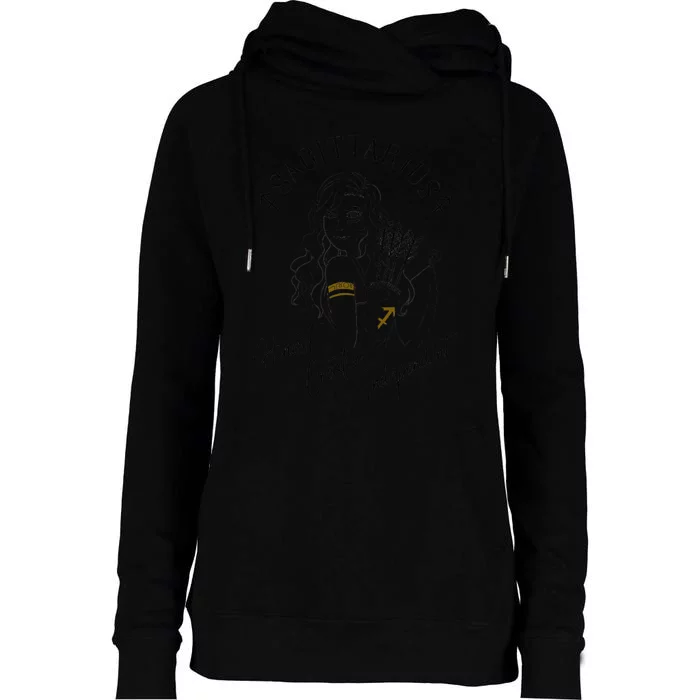 Sagittarius Woman Zodiac Gift for Sagittarius Traits Womens Funnel Neck Pullover Hood