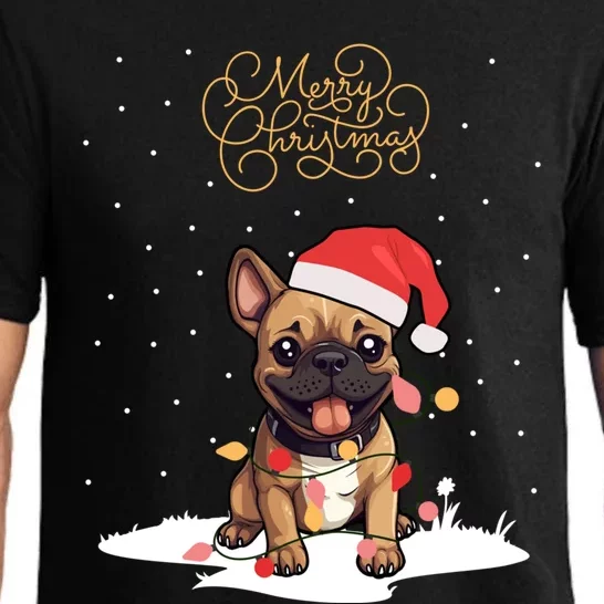 Santa Xmas Frenchie Merry Christmas French Bulldog Puppy Cute Gift Pajama Set