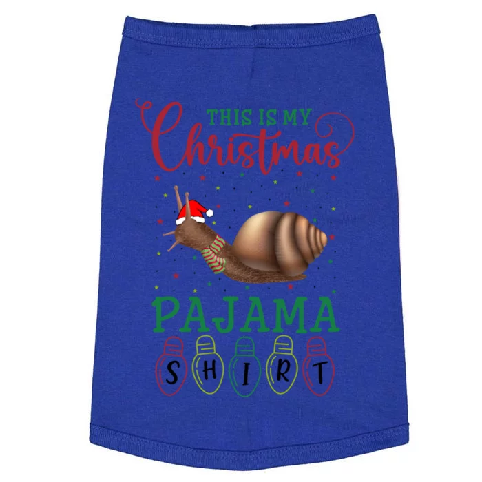 Snail Xmas Light Funny This Is My Christmas Pajama Gift Doggie Tank