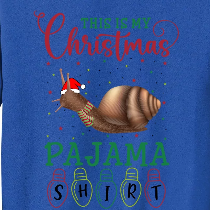 Snail Xmas Light Funny This Is My Christmas Pajama Gift Tall Sweatshirt