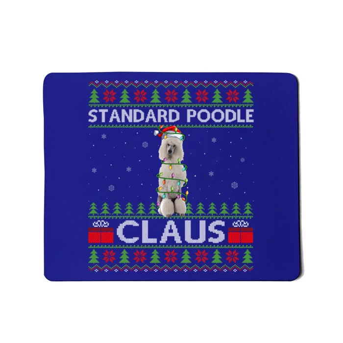 Santa Xmas Lighting Ugly Standard Poodle Dog Christmas Gift Mousepad