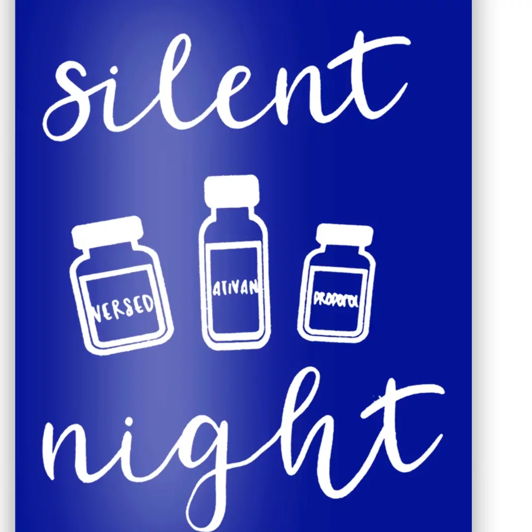 Silent Xmas Night Medical Medicine Christmas Rn Cna Nurse Gift Poster