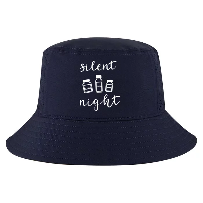 Silent Xmas Night Medical Medicine Christmas Rn Cna Nurse Gift Cool Comfort Performance Bucket Hat