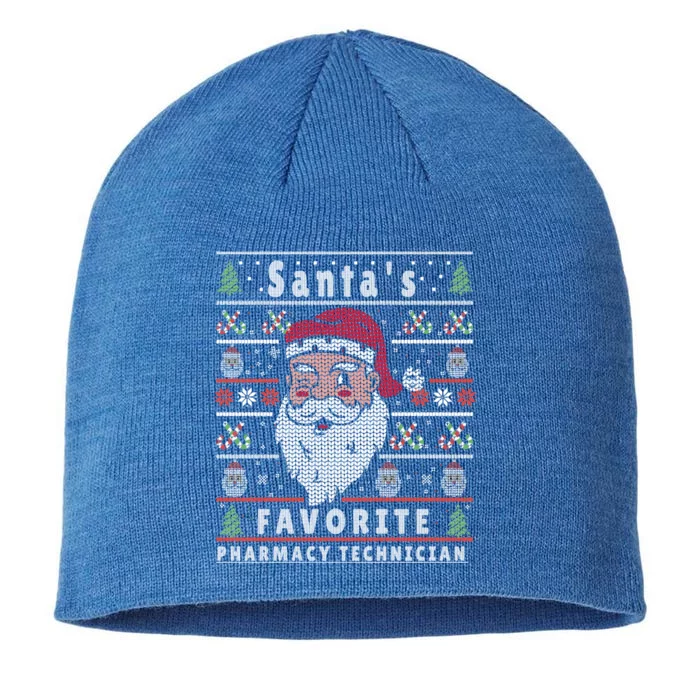 Santas Xmas Ugly Christmas Pharmacytechnician Cute Gift 8 1/2in Sustainable Knit Beanie